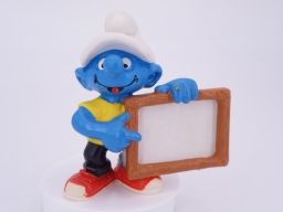 Schtroumpf avec tableau pour écrire