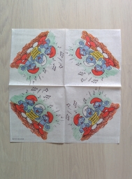 Serviette en papier Schtroumpfs qui chantent