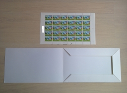 Planche de timbres & encart de rangement