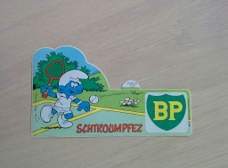 Autocollant BP Schtroumpf tennisman