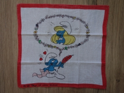 Mouchoir Schtroumpf poète et Schtroumpfette