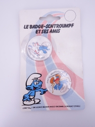 Badges Schtroumpf patineur & Schtroumpf coureur