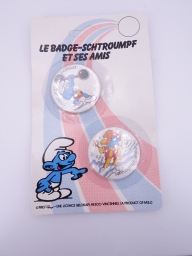 Badges Schtroumpf Costaud & Schtroumpf skieur