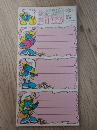 Autocollants pour cahier - N°11 - Schtroumpfette