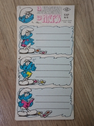 Autocollants pour cahier - N°9 - Schtroumpf à Lunettes