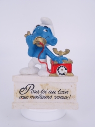 Schtroumpf au téléphone (gros support)