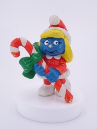 Schtroumpfette de Noël avec sucre d'orge