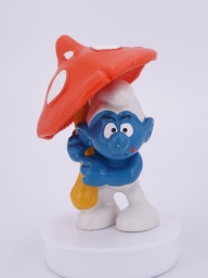 Schtroumpf avec parapluie champignon