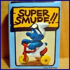 Schtroumpf avec tricycle