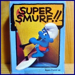 Schtroumpf sur planche à voile