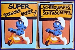 Schtroumpf avec trottinette