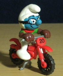 Motocross Schtroumpf