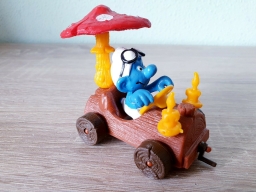 Schtroumpf en voiture