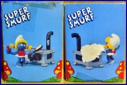 Schtroumpfette qui cuisine