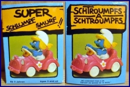 Schtroumpfette en voiture