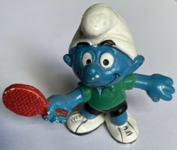 Schtroumpf joueur de tennis de table