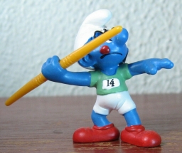 Schtroumpf lanceur de javelot