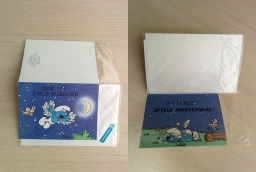 Carte d'anniversaire Schtroumpf