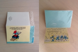 Carte d'anniversaire Schtroumpfs qui chantent