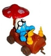 Schtroumpf en voiture