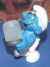 Schtroumpf avec ampoule