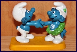 Schtroumpf vainqueur & Schtroumpf félicitations