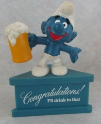 Schtroumpf avec bière