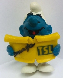 Schtroumpf chanteur avec partition