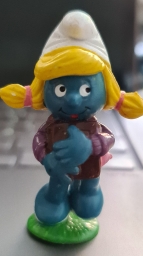 Schtroumpfette écolière