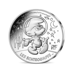 Pièce en argent 10€ - Cosmoschtroumpf