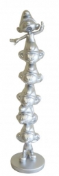 La colonne de Schtroumpfs - Version géante - Peinture argent