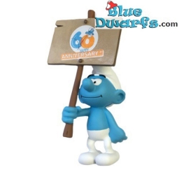 Smurf met teken - 60th ANNIVERSARY !