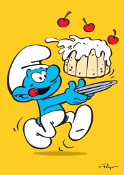 Impression sur tableau en métal - Schtroumpf Gourmand