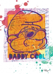 Impression sur tableau en métal - Grand Schtroumpf