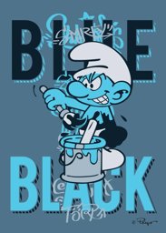 Impression sur tableau en métal - Blue Black