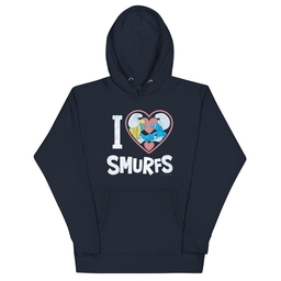 Hoodie - I love Smurf