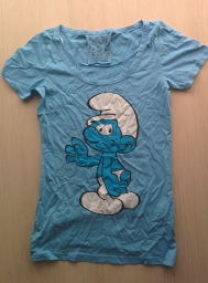 Pull and Bear - Tee-shirt Schtroumpf