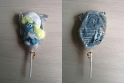 Sucette en chamallow Schtroumpfette