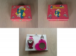 Coffret montre Schtroumpfette & miroir