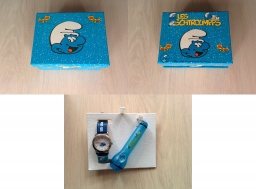 Coffret montre Schtroumpf & lampe de poche