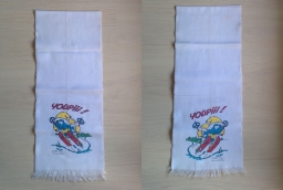 Écharpe Schtroumpf au ski